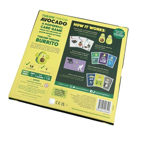 Exploding Kittens Throw Throw Avocado Card Game - Picture 2 of 4